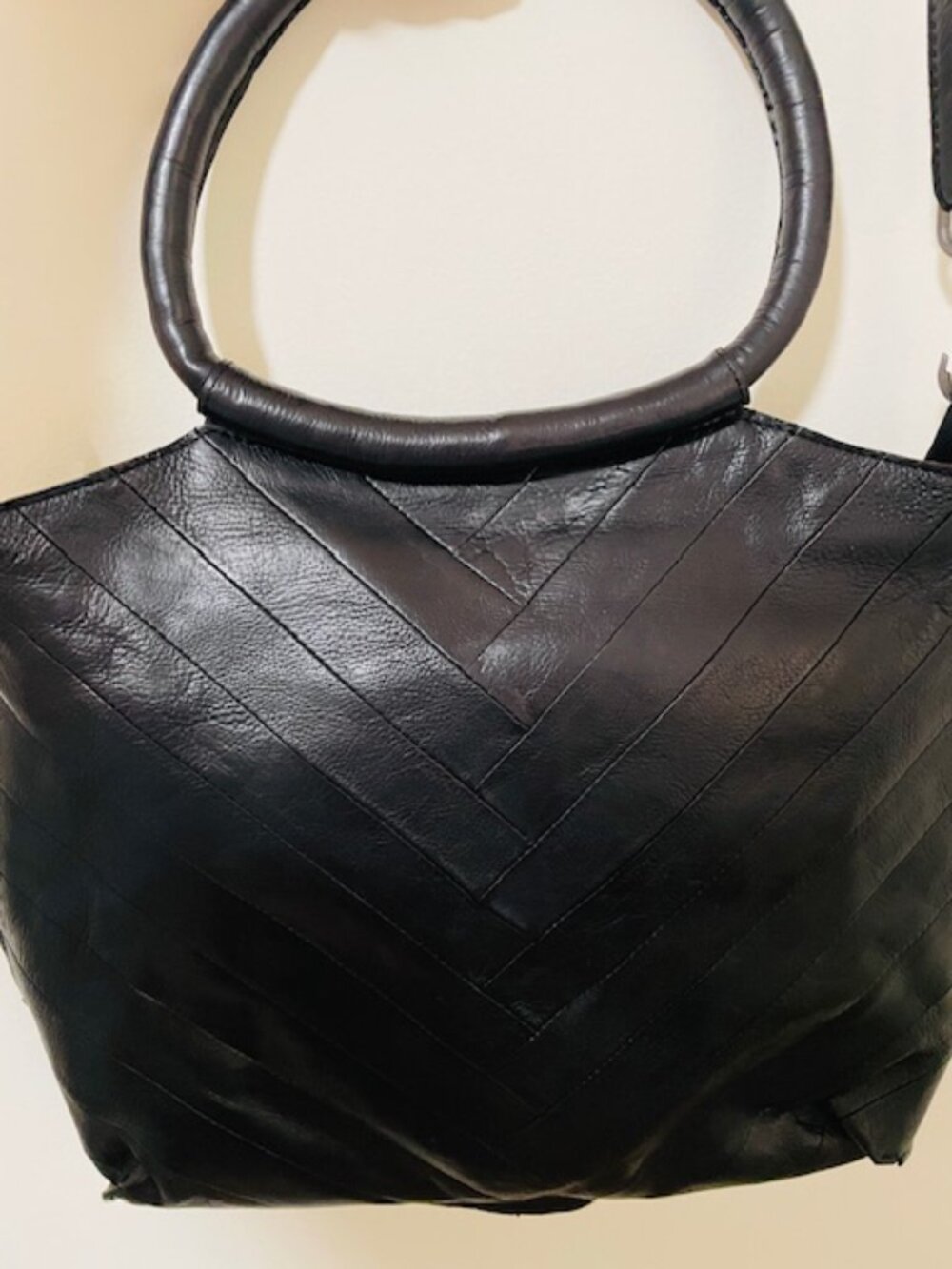 Latico Leathers Dalton Black Crossbody or Tote Good Conditition